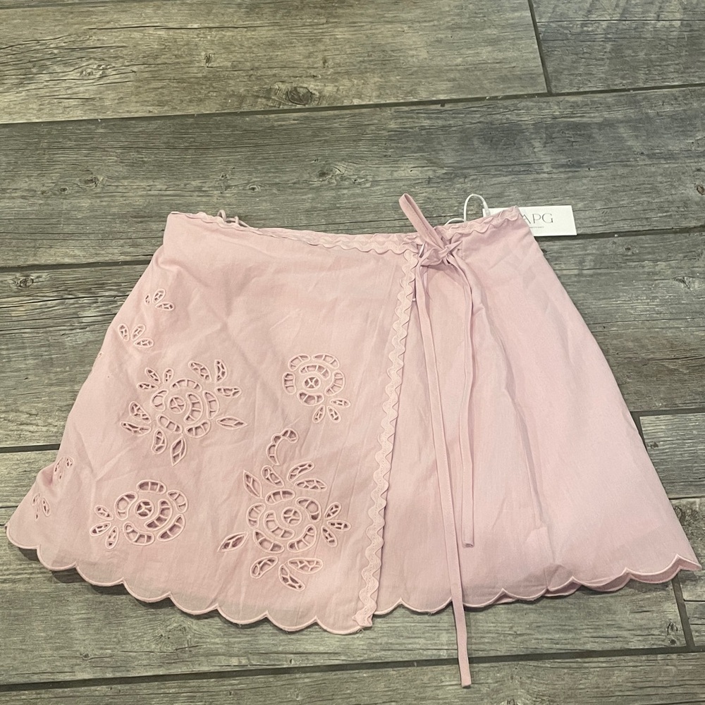 We’re all pretty girls Pink Eyelet Wrap Skirt